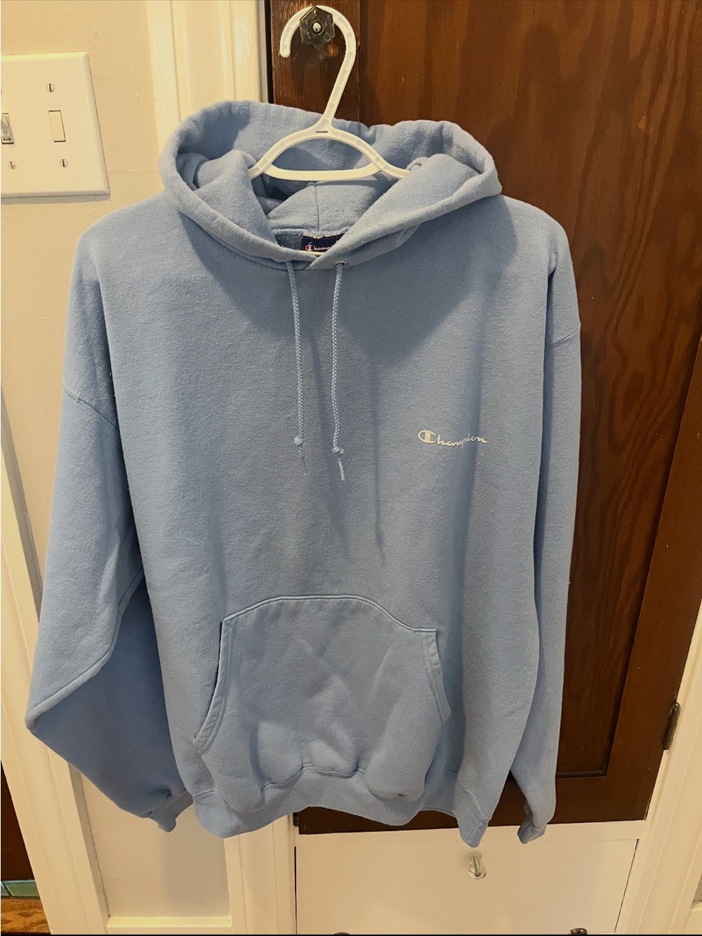 Champion Light Blue Hoodie Sweatshirt